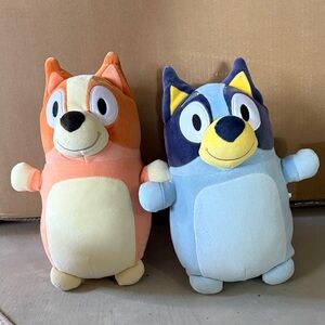 Hugmee Squishmallows Bluey and Bingo Stuffed Animals